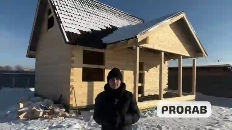 Дом 8х6 с мансардой, верандой и балконом, Новомихайловка